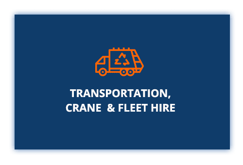 Transportation, crane and fleet hire