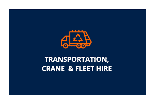 Transportation, crane and fleet hire