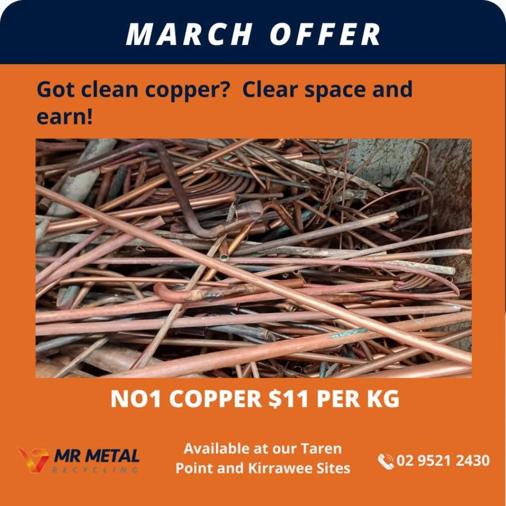 Recycle your clean No 1 copper with us